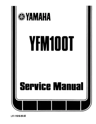 Yamaha YFM100 Service Manual: Comprehensive Maintenance & Repair Guide Preview image 2