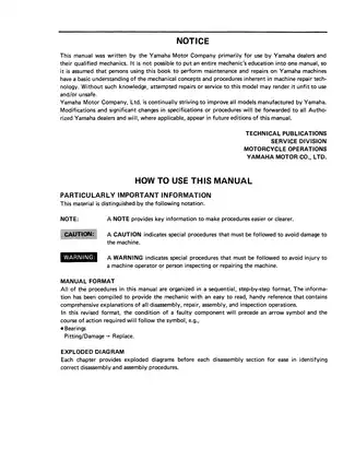 1987-1991 Yamaha Moto-4 100, YFM100 service manual Preview image 3