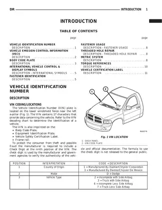 2005 Dodge RAM 1500, 2500 3500 service manual Preview image 2