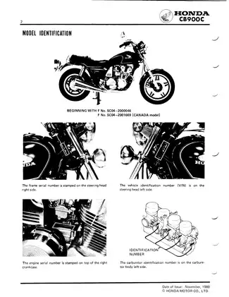 1980-1982 Honda CB900F, CB900C, Custom, Super Sport repair manual Preview image 2