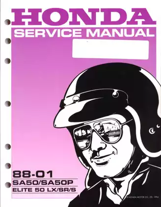 Comprehensive Honda SA50 Service Manual (1988-1994)