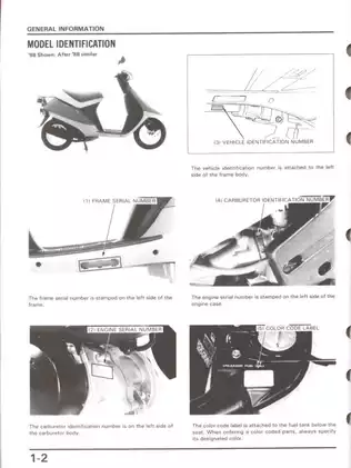 1988-2001 Honda SA50, SA50P, Elite 50, LX/SR/S scooter service manual Preview image 4