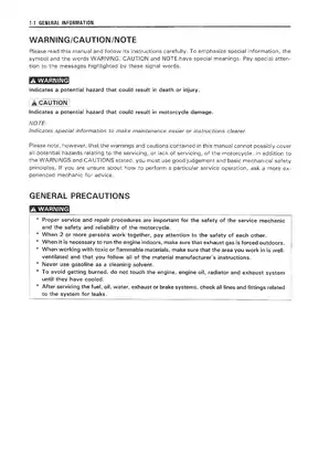 Comprehensive Service Manual for Suzuki VZ800 Motorcycles (1997 Model) Preview image 5