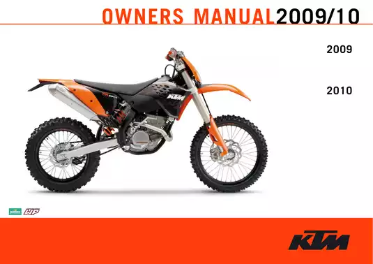 2005-2010 KTM 250 EXC-F, 250 EXC-F Six Days, 250 SX-F, 250 SXS-F, 250 XC-F, 250 XCF-W repair manual Preview image 2