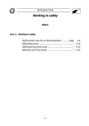 Landini Tractor Workshop Service Manual (Models 105 - 165) Preview image 4