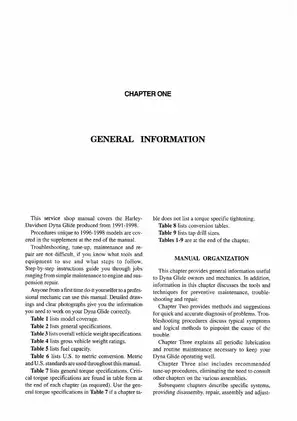 Harley-Davidson Dyna Glide Service Manual (1991-1998) - Comprehensive Repair & Maintenance Guide