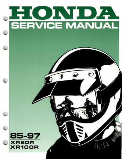 Preview: 1985–1997 Honda XR80R & XR100R Service & Repair Manual (P/N 61GN112)