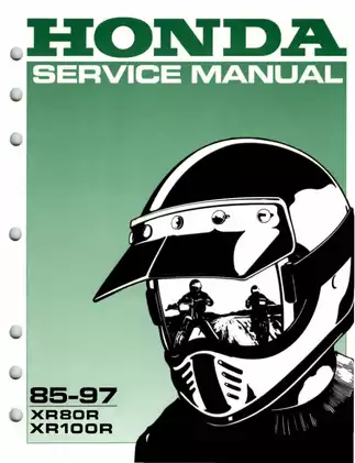 1985-1997 Honda XR80R,  XR100R repair manual Preview image 1