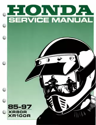 Honda XR80R & XR100R Motorcycle Service Manual (1985-1991)