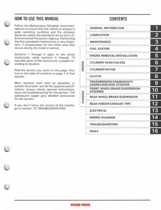 Honda XR80R & XR100R Motorcycle Service Manual (1985-1991) Preview image 3