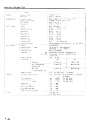 1984-1986 Honda CB700SC Nighthawk shop manual Preview image 5