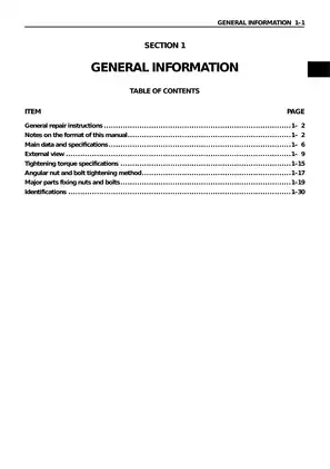 Isuzu Industrial Diesel Engine Workshop Manual - Models AA-4BG1T and BB-4BG1T Preview image 3