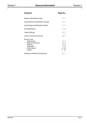 JCB 3CX & 4CX Service Manual (Models 400001 - 460000) Preview image 5