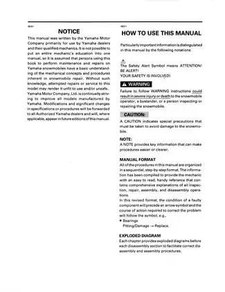 Yamaha SRX600/700 Service Manual - Comprehensive Repair and Maintenance Guide Preview image 2