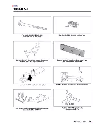 2001 Buell P3 Blast service manual, parts list Preview image 2