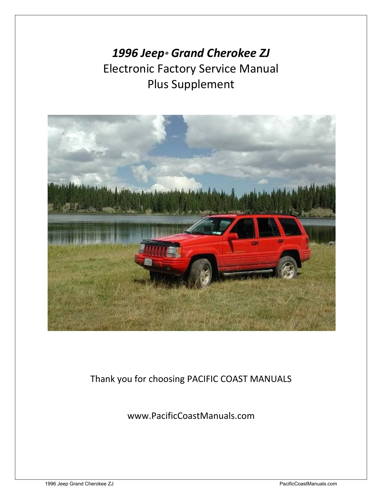 1996 Jeep Grand Cherokee Laredo, Limited & SE models 4.0L & 5.2L repair manual