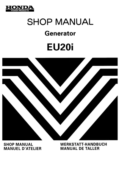 Preview: Honda EU20i / EU201 Generator 2001 Factory Service Manual (P/N 66Z0700)