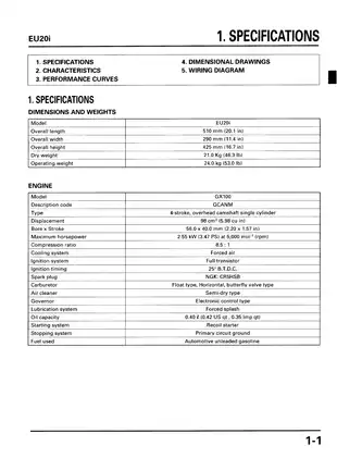 Honda EU20i, EU2000i generator shop manual Preview image 4