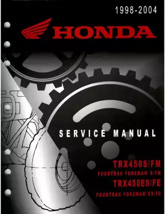 1998-2004 Honda TRX450S, TRX450FM, TRX450ES, TRX450FE Fourtrax Foreman ATV service manual Preview image 1