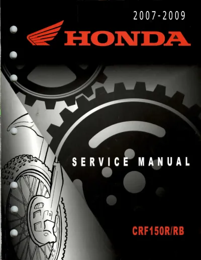 Preview: 2007–2009 Honda CRF150R / CRF150RB Service Manual (P/N 61CS400, OEM)