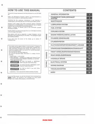 Honda CRF150R/RB Service Manual (2007-2009) - Comprehensive Guide Preview image 3