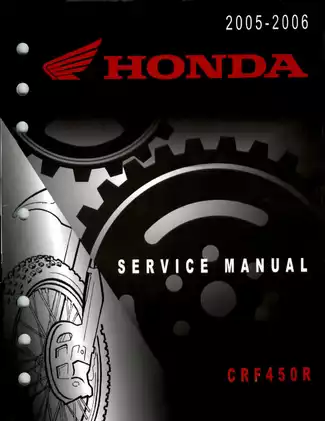 2005-2006 Honda CRF450R service manual Preview image 1