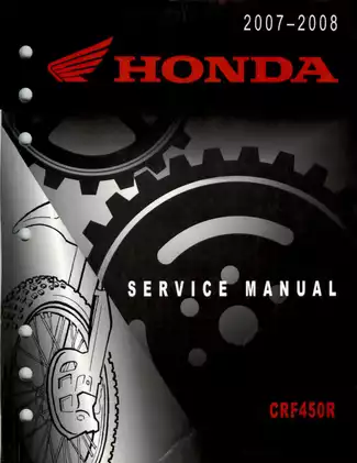 2007-2008 Honda CRF450R service manual Preview image 1