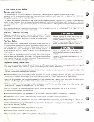 Comprehensive Honda Motorcycle Service Manual (2007-2008) Preview image 2