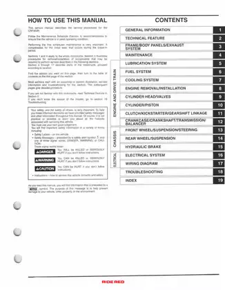 Comprehensive Honda Motorcycle Service Manual (2007-2008) Preview image 3