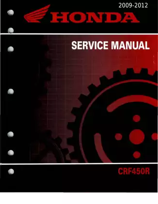 Honda CRF450R Service Manual (2009-2010) - Complete Vehicle Maintenance and Troubleshooting Guide