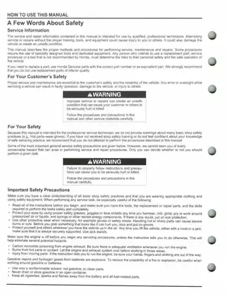 Honda CRF450R Service Manual (2009-2010) - Complete Vehicle Maintenance and Troubleshooting Guide Preview image 2