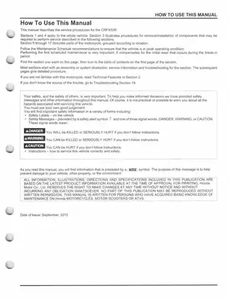 2009-2012 Honda CRF450R service manual Preview image 3