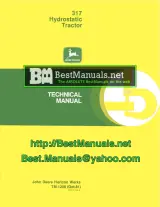 1978–1981 John Deere 317 Hydrostatic Tractor Technical Manual (P/N TM-1208) – preview page 1