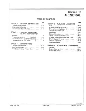 John Deere 317 Hydrostatic Tractor Technical Manual (TM-1208) Preview image 4