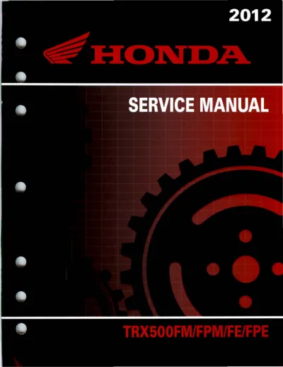 Preview: 2012 Honda FourTrax Foreman 4x4 Series Service Manual (P/N 61KRN00)