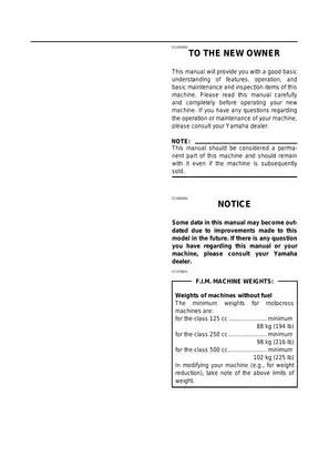 2001 Yamaha YZ250FN owner´s service manual Preview image 5