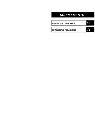 Suzuki LT-A750X/P Service Manual (2008-2009 Models) - Comprehensive Repair & Maintenance Guide Preview image 5