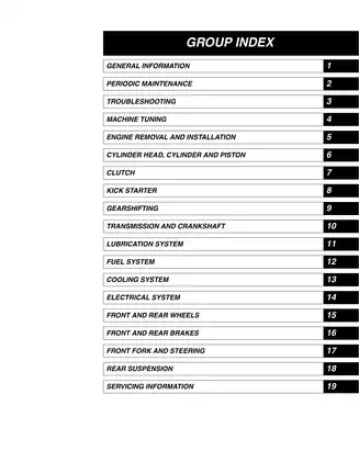Suzuki RM-Z250 Comprehensive Service Manual (All Models) Preview image 5