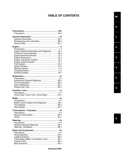 Preview: Suzuki SFV650 Gladius 650 Service & Repair Manual 2009 (P/N 99500-36190-03E)
