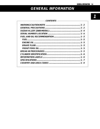 Suzuki VL125 Service Manual - Comprehensive Guide for Motorcycle Maintenance Preview image 5