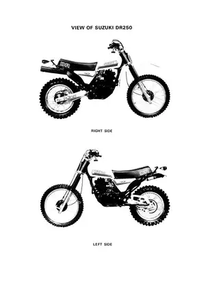 1982-1985 Suzuki DR250, SP250 service manual Preview image 3