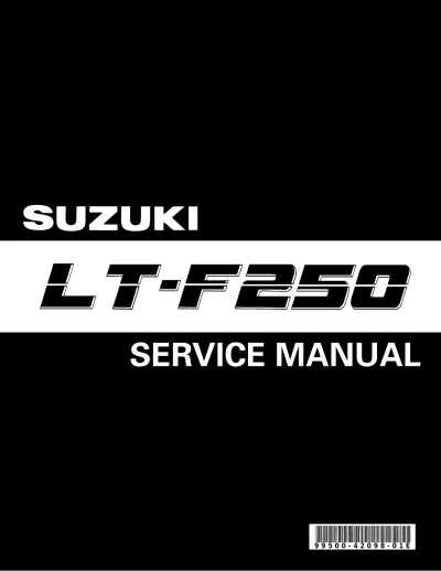 Preview: 1988–2002 Suzuki LT-F250 QuadRunner 250 Factory Service Manual (P/N 99500-42098-01E)