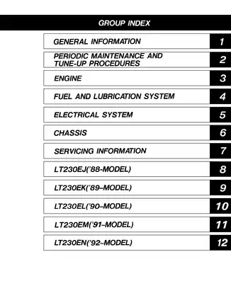 1987-1993 Suzuki QuadRunner 230, LT 230E service manual Preview image 4