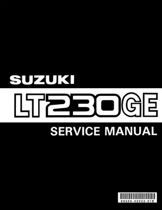 1985-1987 Suzuki QuadRunner 230, LT 230GE service manual Preview image 1