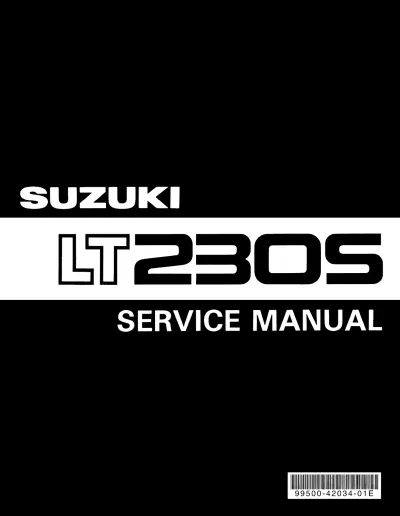 Preview: Suzuki LT230S & QuadSport 230 1986–1990 Factory Service Manual (P/N 99500-42034-01E)
