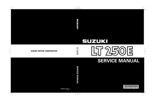 1985-1986 Suzuki QuadRunner 250, LT250E repair manual Preview image 1
