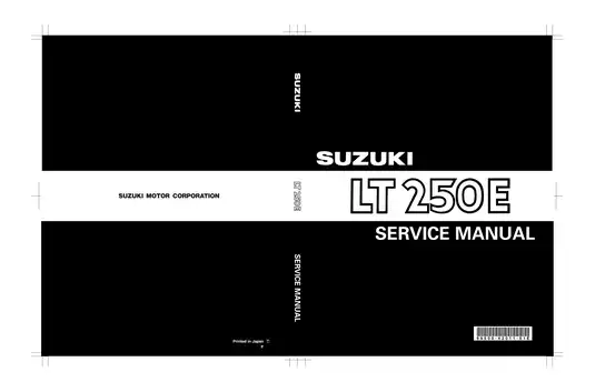Suzuki LT250E Service Manual - Comprehensive Guide for Mechanics Preview image 1