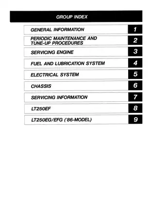 Suzuki LT250E Service Manual - Comprehensive Guide for Mechanics Preview image 4