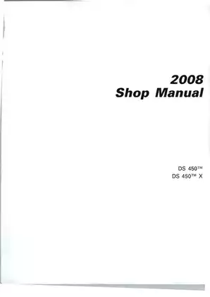 2008 DS 450 & DS 450 X Service Manual - Complete Repair Guide