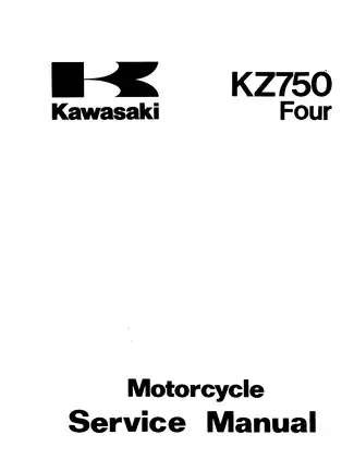 1980-1988 Kawasaki KZ750 Four service manual Preview image 4